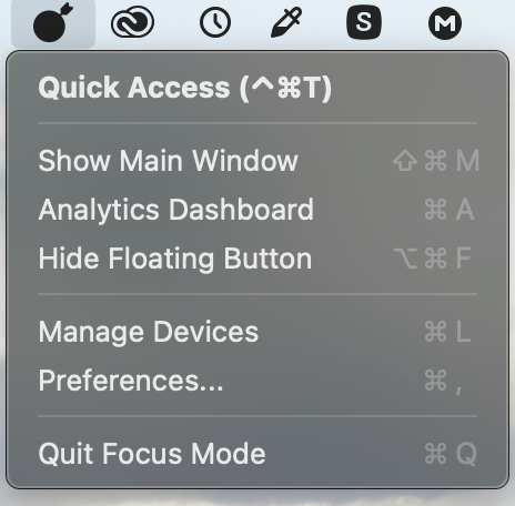 Access from Your Menu Bar